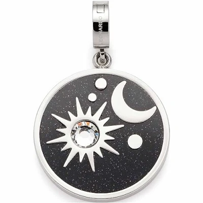 Abbildung von Leonardo Jewels Clip&amp;Mix Stellaris Anhänger aus Edelstahl, blauer Kettenanhänger mit Motiv Sonne, Mond, Sterne, geeignet für Gravur, Schmuck Geschenk, 022219