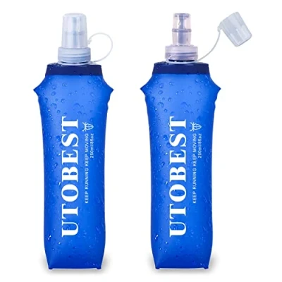 Abbildung von UTOBEST Soft Flask, TPU Faltbare Trinkflaschen, Wasserflasche BPA Frei Sportflasche für Trinkrucksack, Fahrrad, Wandern, 250ml/350ml/500ml