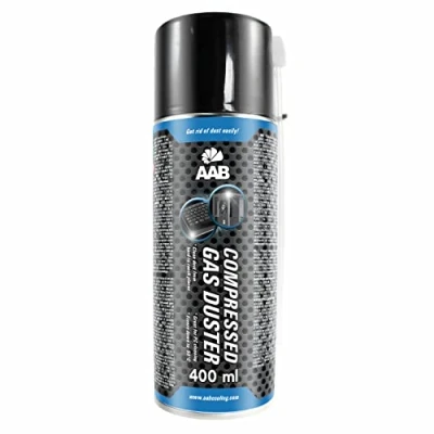 Abbildung von AAB Reinigungsspray 400ml, Druckluftreiniger, Reinigung von Bürogeräte, Tastatur PC, Kopierer, Computergehäuse, Air Duster, Reiniger, Pressluft