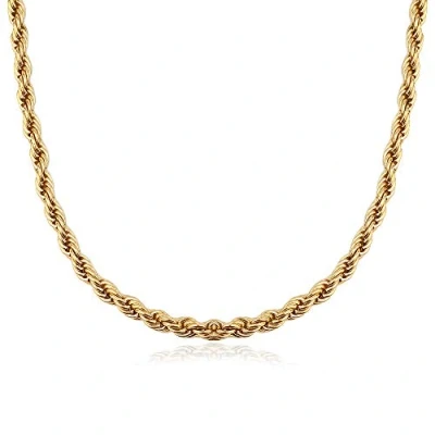 Abbildung von GD GOOD.designs Königskette Gold 3mm für Damen aus wasserfestem Edelstahl I 18K vergoldete Kordelkette Gedrehte Halskette ohne Anhänger