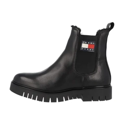 Abbildung von Tommy Jeans Chelsea BOOT Plateaustiefelette, Damen, Größe: 41, Black Schuhe