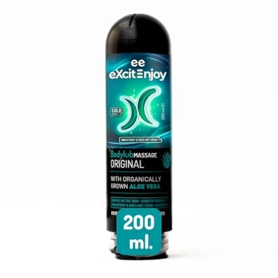 Abbildung von Erwecke deine Sinne! Excite, veganes und dermatologisch getestetes Intim Gleitgel Massagegel 2 in 1 Aloe Vera Kälteeffekt, 200ml