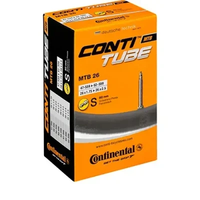 Abbildung von Continental Schlauch Contitube MTB 26 26x1.75/2.50 Zoll 47/62 559 SV, 60 mm, 0181671