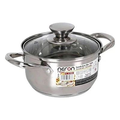 Abbildung von Kochtopf 18 cm, 3 l, Edelstahl, mit Deckel New Nero, Bunt