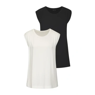 Abbildung von Lascana PACK OF 2 Tshirt basic, Damen, Größe: 40/42, Schwarz creme