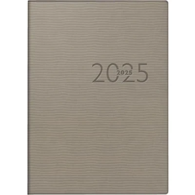 Abbildung von rido/idé Taschenkalender Modell perfect/Technik I (2025), 2 Seiten = 1 Woche, A6, 208 Seiten, Kunstleder Einband Tejo, grau