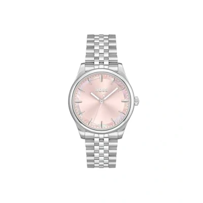 Abbildung von BOSS Graceful Uhr silvercoloured/pink, Damen, Größe: One Size, Silver coloured/pink