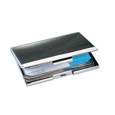 Abbildung von SIGEL VZ130 Visitenkarten Etui, silber glänzend, Chrom, 21