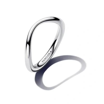 Abbildung von PANDORA Essence Organisch Geformter Bandring aus Sterling Silber mit vergoldeter Metalllegierung, Größe: 52, 163314C00 52