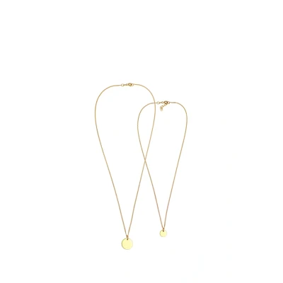 Abbildung von Elli 2 PACK Basic Halskette goldcoloured, Damen, Größe: 45, Gold coloured