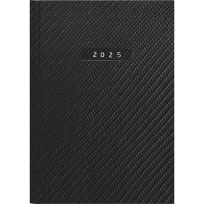 Abbildung von rido/idé Buchkalender Modell Chefplaner (2025) „Carbon“, 1 Seite = Tag, A5, 400 Seiten, Kunstleder Einband, flexibel, schwarz