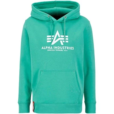 Abbildung von Alpha Industries Basic Hoody Kapuzensweat für Herren Atomic Green