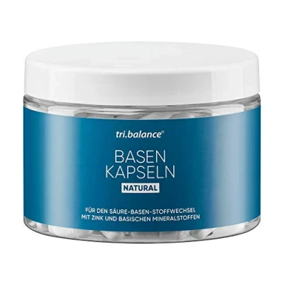Abbildung von tri.balance Basenkapseln Natural 160 Kapseln 1er Pack I Mit Zink zur Entsäuerung Für den Säure Basen Stoffwechsel vegan