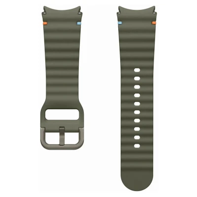 Abbildung von Originales Watch7 Sport Armband für die Samsung Galaxy Watch 4 / 5 6 7 20 mm S/M Khaki Silikon Band Grün