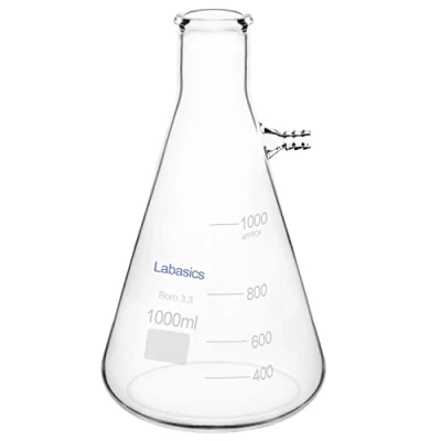 Abbildung von Labasics Glass Filterung Fläschchen, Borosilikatglas Filtering Flask, Fläschchen mit Tubulation (1000 ml, Transparent)