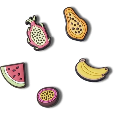 Abbildung von Crocs Unisex Tropical Scented Fruit 5 Pack Schuhanhänger, Tropisch duftende Früchte