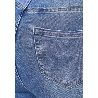 Abbildung von Elara Super High Waist Damen Hose Chunkyrayan EL12D2 Blau 40 (L)