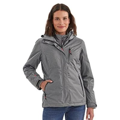 Abbildung von Killtec Damen Nira Funktionsjacke Mit Abzippbarer Kapuze, Anthrazit, 52 EU