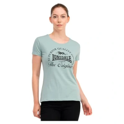 Abbildung von Lonsdale Doppelpack Rowrah Tshirt print, Damen, Größe: Medium, Black mint