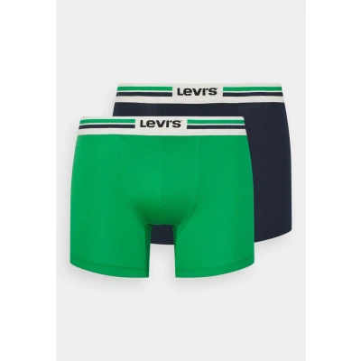 Abbildung von Levi&#039;s MEN Placed LOGO 2PACK Panties, Herren, Größe: Large, Green/navy