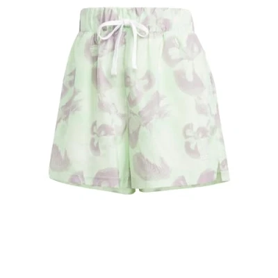 Abbildung von adidas Damen Floral Graphic Woven Shorts Lässige, Ivory/semi Green Spark/preloved fig, XS