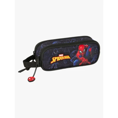 Abbildung von Marvel Spider Man Doppel Federmäppchen Attack, Schwarz/Blau