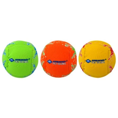 Abbildung von Schildkröt® Neopren Mini Fun Bälle, 3 Bälle zum Kicken, Werfen, Fangen, Jonglieren, Ø 5cm, doppelwandig, gefüllt mit Kunststoff Granulat, 970181