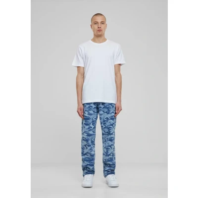 Abbildung von Urban Classics Laser CAMO Jeans Straight Leg, Herren, Größe: 40, Bluelasercamo