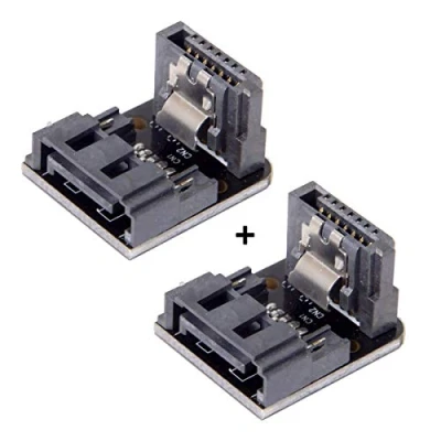 Abbildung von xiwai SATA 7 polige Buchse auf poligen Stecker, 90 Grad abgewinkelter Adapter, Mainboard, Motherboard für Desktops, SSD, HDD