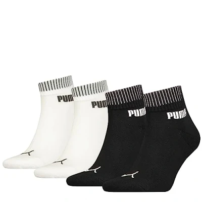 Abbildung von Puma Unisex Quarter, Black/White, 43/46 (4er Pack)