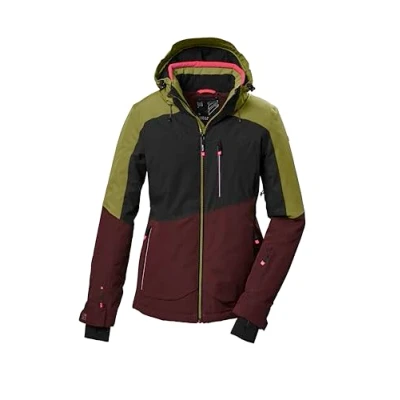Abbildung von killtec Damen Skijacke/Funktionsjacke mit abzippbarer Kapuze, Schneefang und Unterarmventilation KSW 37 WMN SKI JCKT, kiwi, 46, 41971 000