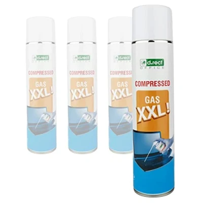 Abbildung von D.RECT Druckluftspray 4x600ml Reinigungs Spray Cleaner Druckluftreiniger Für Die Reinigung Von Tastatur, Computer, Kamera, Handy