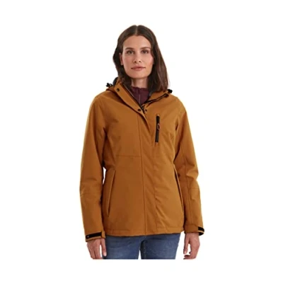 Abbildung von Killtec Damen Outdoorjacke Funktionsjacke mit abzippbarer Kapuze KOW 140 WMN Jckt wasserdicht, Winddicht, atmungsaktiv 00684 Karamell 40