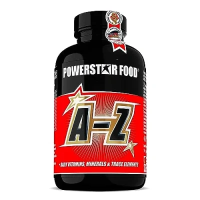 Abbildung von Powerstar A Z Langzeit Vitamine 180 Tabletten Multi Vitamin Komplex, Mineralien &amp; Spurenelemente Hochdosiert vegan Deutsche Herstellung nach IFS Geprüfte Pharmaqualität