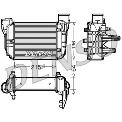 Abbildung von DENSO DIT02002 Ladeluftkühler Aluminium 215x196x64 AUDI: A4 B7 Avant, B6 Saloon