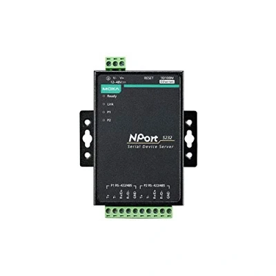 Abbildung von MOXA Industrial Ethernet Serial Device Server, 2 Port x 10 Pol Terminal Block Anschluss für RS 485422 und (Nport 5232)