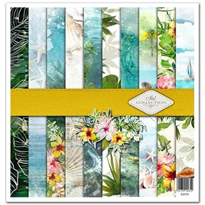Abbildung von ITD Collection scrapbooking package 12 x inches, paper, decorative decoupage, card making, paper size 310 320 mm (Four elements Earth, SLS 013)