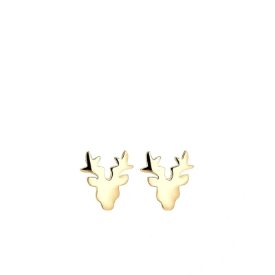 Abbildung von Elli Basic DEER Ohrringe, Damen, Größe: One Size, Goldfarben
