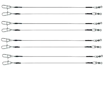 Abbildung von blntackle76 Jenzi Titan VORFACH Set: 8 Stück Titanvorfächer von 30cm, 7kg+ gratis Petri Heil! Aufkleber