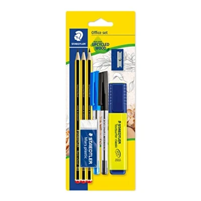 Abbildung von STAEDTLER Office Set, 3 Bleistifte, 2 Kugelschreiber, 1 Marker, Radierer, Spitzer, Büro Set auf Blisterkarte, 60 BK 4