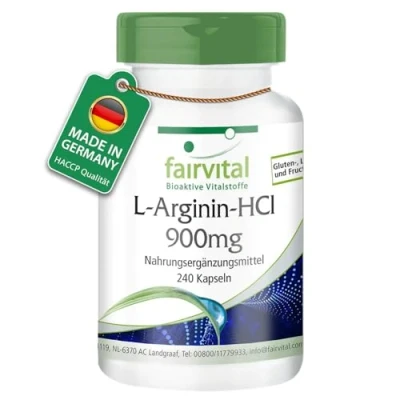 Abbildung von Fairvital L Arginin HCl Kapseln 900mg 240 HOCHDOSIERT VEGAN