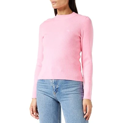 Abbildung von Levi&#039;s Damen Crew Rib Sweater Pullover Sweatshirt, Begonia Pink, L
