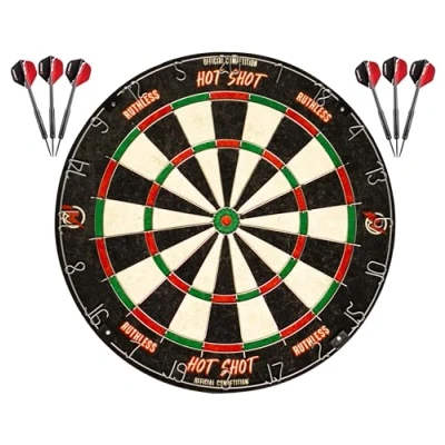 Abbildung von Ruthless Hot Shot Dartscheibe Endurance Runddraht Sisal inkl. 2 Sets Steeldarts (DB073)
