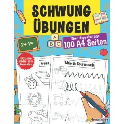 Abbildung von Schwungübungen ab 4 Jahren: Der große Kindergartenblock Vorschulheft und Vorschulbuch Übungsheft für Kindergarten Vorschule A4 Vorschulblock ... auch Schule, Band 3)