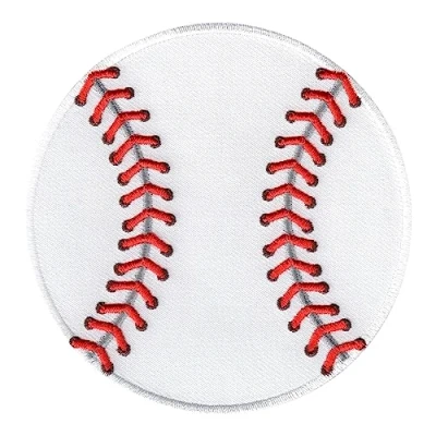 Abbildung von PatchMommy Baseball Patch Aufnäher Applikation zum Aufbügeln Bügelbild Softball Ball Sport für Kleidung Jeans Jacken Kinder