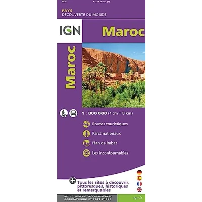 Abbildung von IGN Karte, Decouverte des Pays du Monde Carte Maroc (Découverte Monde, Band 85108)