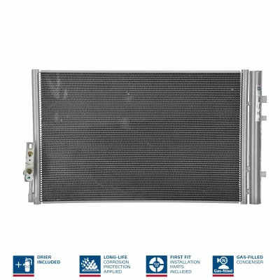 Abbildung von NISSENS 940226 Klimakondensator mit Trockner Aluminium 620 R 134a BMW: X3