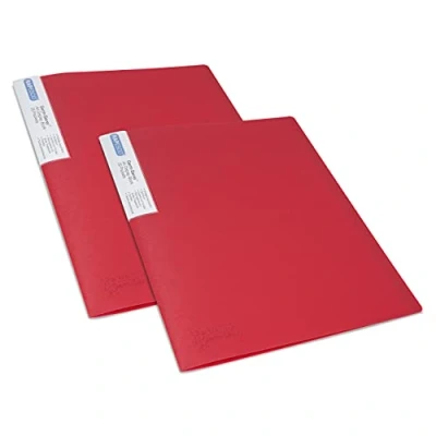 Abbildung von Rapesco 1674 Germ Savvy Antibakteriell, A4 Präsentationsmappe mit 20 Folien, Rot, Packung 2 Mappen