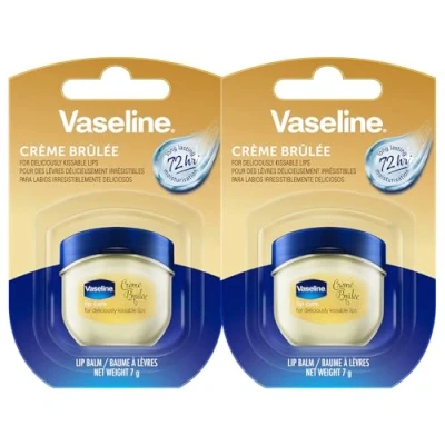 Abbildung von Vaseline Lip Therapy Crème Brûlée Pflegender Lippenbalsam für optimale Feuchtigkeit (Crème (2er Pack))