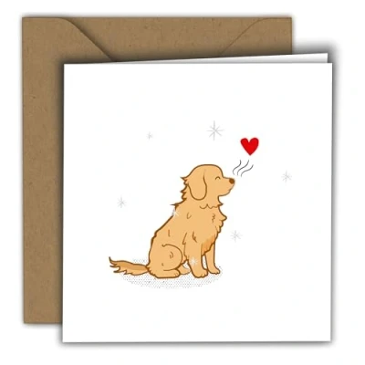 Abbildung von Edition Colibri Valentinstag Karte für Sie und Ihn, A6, Klappkarte mit Umschlag, Liebeskarte, Jahrestag, Jubiläumskarte, Valentinstagskarte, Herzmensch (Hund Herz)